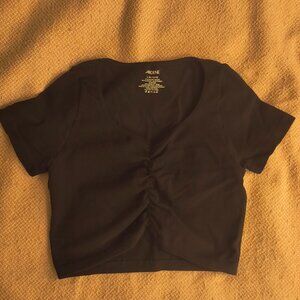 Black cropped top